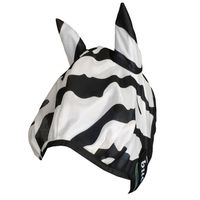 Bucas Buzzoff Zebra vliegenmasker zwart/wit maat:l - thumbnail