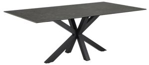 Eettafel Axel Rechthoek Keramiek Zwart 200cm - Giga Living