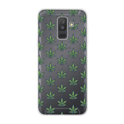 Weed: Samsung Galaxy A6 Plus (2018) Transparant Hoesje