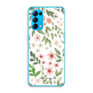 Botanical sweet flower heaven: Oppo Find X3 Lite Transparant Hoesje