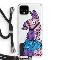 Lama: Pixel 4 Transparant Hoesje met koord