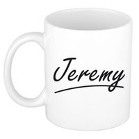 Jeremy voornaam kado beker / mok sierlijke letters - gepersonaliseerde mok met naam - Naam mokken