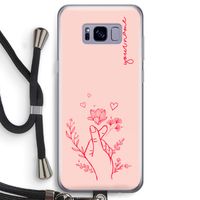 Giving Flowers: Samsung Galaxy S8 Transparant Hoesje met koord