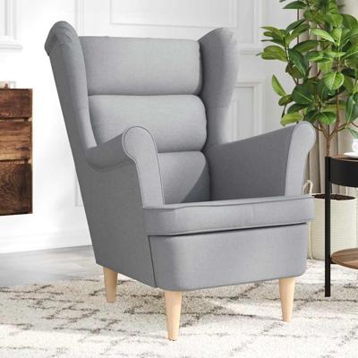 Fauteuil 74x84x100 cm stof lichtgrijs