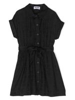 Moschino Kids Mini-jurk met logo jacquard - Zwart - thumbnail