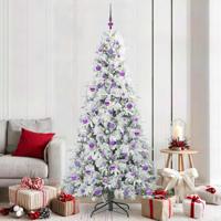 VidaXL Kunstmatige inklapbare kerstboom wit 210 cm pe en pvc