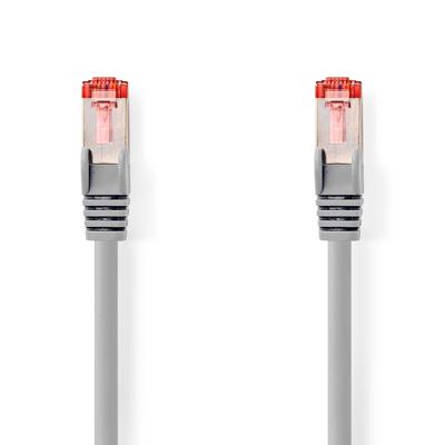 Nedis CAT6 Netwerkkabel | RJ45 Male | RJ45 Male | S/FTP | 0.15 m | Rond | LSZH | Grijs | Label - CCGL85221GY015
