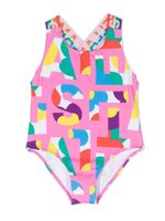 Stella McCartney Kids maillot de bain à logo imprimé - Rose - thumbnail