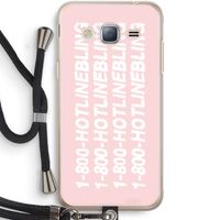 Hotline bling pink: Samsung Galaxy J3 (2016) Transparant Hoesje met koord