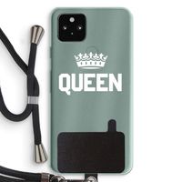 Queen zwart: Pixel 5a 5G Transparant Hoesje met koord