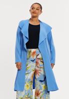 Yoek Cardigan met shawlkraag | Blauw | Maat 50/52