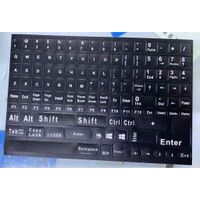 Notebook Keyboard Stickers US Black-White Full Key version - thumbnail