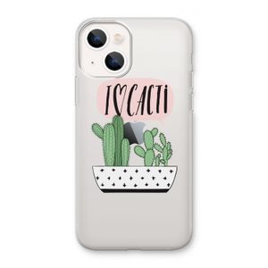 I love cacti: iPhone 13 mini Transparant Hoesje