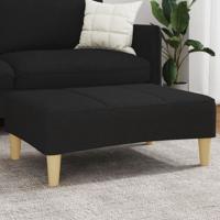 Voetenbank 77x55x31 cm stof zwart Voetenbank 77x55x31 cm stof zwart