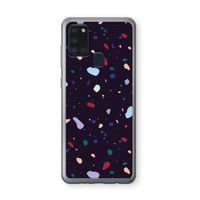 Dark Rounded Terrazzo: Samsung Galaxy A21s Transparant Hoesje