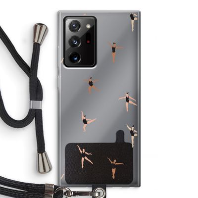 Dancing #1: Samsung Galaxy Note 20 Ultra / Note 20 Ultra 5G Transparant Hoesje met koord