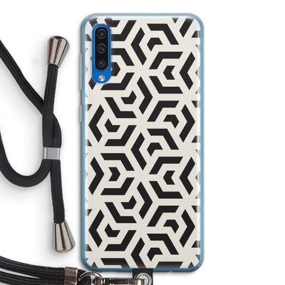 Crazy pattern: Samsung Galaxy A50 Transparant Hoesje met koord
