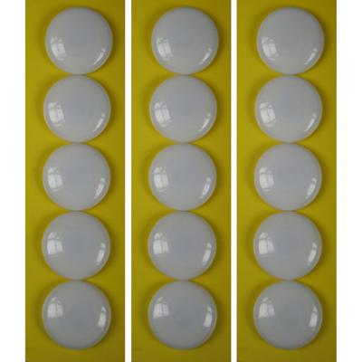 Benson ronde koelkast / whiteboard magneetjes - 15x stuks - wit - Keuken magneten