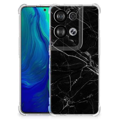OPPO Reno8 Anti-Shock Hoesje Marmer Zwart - Origineel Cadeau Vader OPPO Reno8 Anti-Shock Hoesje Marmer Zwart - Origineel Cadeau Vader