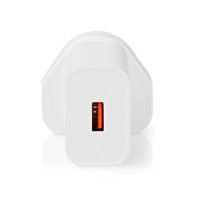 Nedis Oplader | 18 W | Snellaad functie | 3.0 A | Outputs: 1 | USB-A | Automatische Voltage Selectie - WCQC302AWTUK