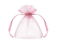 Organza zakjes Roze 7,5x10cm (10st)