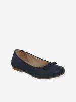Leren meisjesballerina's marineblauw Leren meisjesballerina's marineblauw