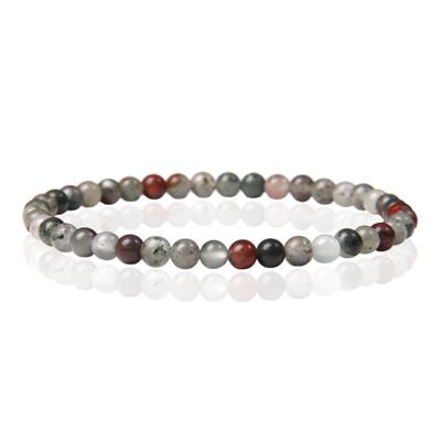 Memphis Natuursteen Armband - 4mm Bloodstone - 23cm