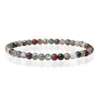 Memphis Natuursteen Armband - 4mm Bloodstone - 19cm