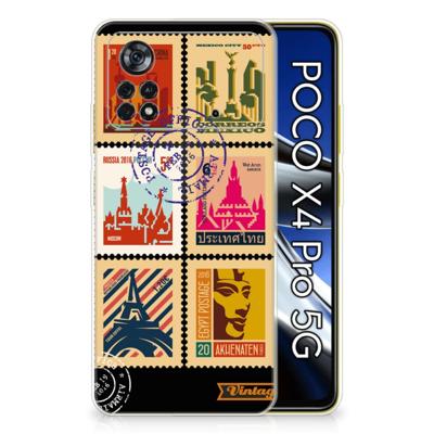 Xiaomi Poco X4 Pro 5G | Silliconen Back Cover | Postzegels