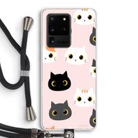 Katten: Samsung Galaxy S20 Ultra Transparant Hoesje met koord