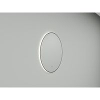 Ronde Spiegel BWS Sifo met LED, Dimbaar 60 cm Mat Zwart