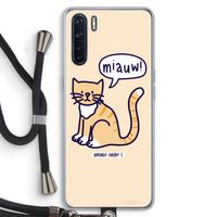 Miauw: Oppo A91 Transparant Hoesje met koord