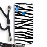 Zebra pattern: Huawei Y6s Transparant Hoesje met koord
