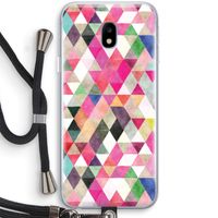 Gekleurde driehoekjes: Samsung Galaxy J3 (2017) Transparant Hoesje met koord