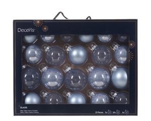 Kerstbal glas d7 cm mblw ass 21st kerst - Decoris