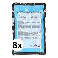 Zakje Holi kleurpoeder - 8x - lichtblauw - 100 gram - feestartikelen - Heilig Indiaas kleurenpoeder