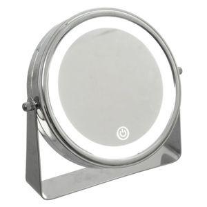 Make-up spiegel/scheerspiegel met LED verlichting op standaard 20 cm   -