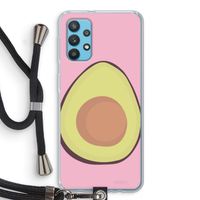 Avocado: Samsung Galaxy A32 4G Transparant Hoesje met koord