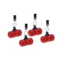 Excellent Houseware Tafelkleedgewichtjes/hangers - 4x - kers - kunststeen - rood