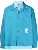 Maison MIHARA YASUHIRO chemise à détail superposé - Bleu - thumbnail