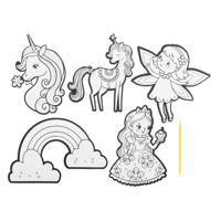 Creative Craft Group Kraskunst stickers - fantasiewereld, 6dlg. Creative Craft Group Kraskunst stickers - fantasiewereld, 6dlg.