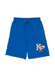 Kenzo Kids short bicolore à logo imprimé - Bleu