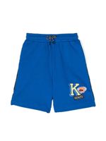 Kenzo Kids short bicolore à logo imprimé - Bleu