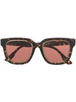 Gucci Eyewear lunettes de soleil teintées à monture carrée - Marron