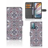 Motorola Moto G60 | Bookcase | Flower Tiles