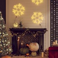 VidaXL Kerstfiguur sneeuwvlok met 72 warmwitte led&apos;s 38x37 cm