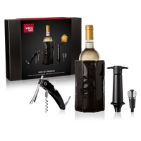 Vacu Vin Wijnset Premium - Zwart - 4 delige set