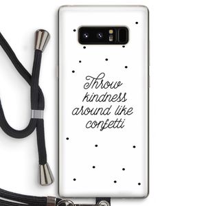 Confetti: Samsung Galaxy Note 8 Transparant Hoesje met koord