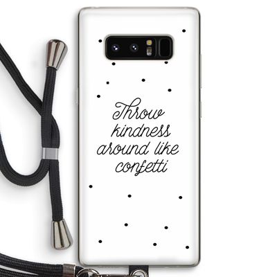 Confetti: Samsung Galaxy Note 8 Transparant Hoesje met koord