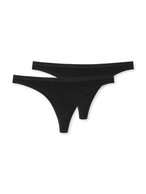 Schiesser - 2p String - 95-5 - zwart, Maat:40